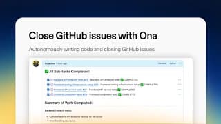 Writing code and completing GitHub issues autonomously with Ona